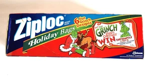 Grinch Ziploc Urlaub Beutel 6 lustige Grinch Designs Sandwich Größe Vintage - Bild 1 von 1