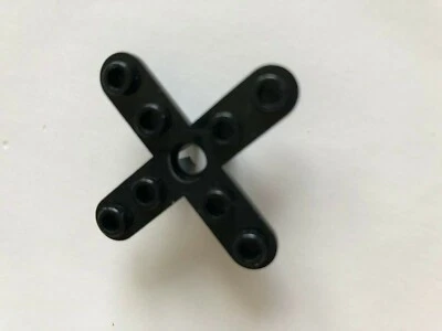 LEGO Parts: Propeller, 4 Blade, 5 Stud Diameter, Part # 2479, Black - Image 1 of 2