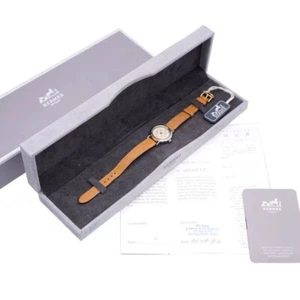 Hermes Meteor Quartz Stainless Steel Off-White Dial Ladies 25mm Watch - Picture 1 of 10