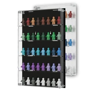 Acrylic Minifigure Display Case - Wall Mount Mini Figure Storage Shelves with... - Picture 1 of 7