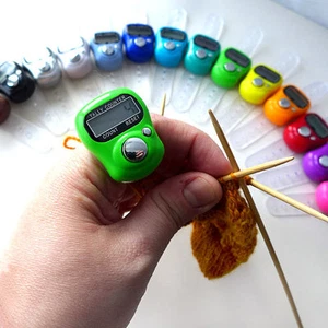 KNITTING/ CROCHET FINGER ROW COUNTER- TALLY DIGITAL- 16 GREAT COLORS! - Picture 1 of 13