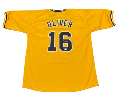 Al Oliver Signed Pittsburgh Pirates Custom Jersey Beckett Witness BAS COA - Image 1 of 3