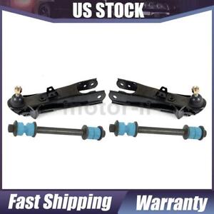 4X Front Control Arm w/ Ball Joint Stabilizer Bar Link Kit For 1986-1989 Nissan
