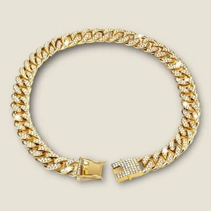 Goldkette Hundehalsband klein Show Training Cuban Link - Bild 1 von 2
