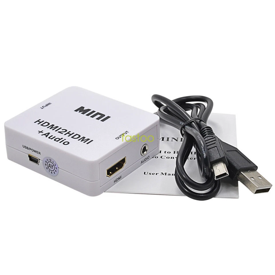 1080p HDMI Mini Hdmi2hdmi Audio Converter Adapter for PC Laptop HDTV Projector
