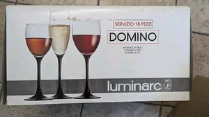 Bicchieri Cristallo Domino Luminarc Set Servizio 18 Pezzi - Foto 1 di 3