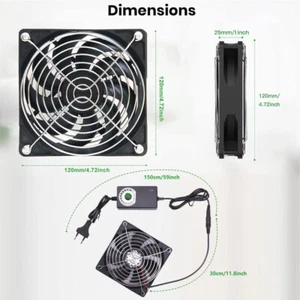 Doppel Lüfter 2-in-1-USB 5V Ventilator lüfter 120 mm Leise PC Gehäuselüfter Fan - Bild 1 von 15