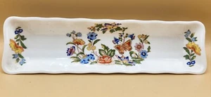 "Plato de bandeja de joyería Aynsley hueso fino China, jardín de cabaña, Inglaterra 8,25"" x 2,25" - Imagen 1 de 10