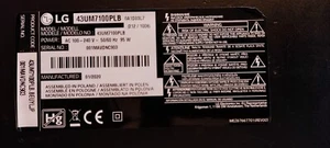 FUENTE DE ALIMENTACION EAX 67209001(1.5) PARA TV LG 43UM7100PLB - Imagen 1 de 4
