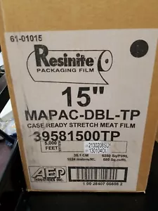 AEP Resinite MAPAC-DBL-TP CASE READY Stretch Meat Film Clear 5000' L x 15" W - Picture 1 of 1