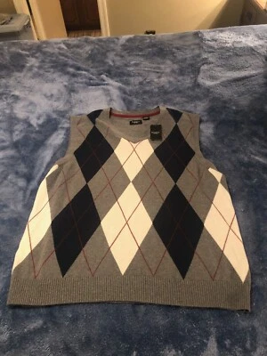 HAGGAR V 领针织衫背心-XL/XG-100% 棉-全新带标签 — 第 1/4 张图片