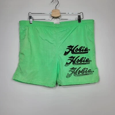 Vintage Men’s Hobie Medium Swim Trunks Neon Green Shorts 4” Inseam - Image 1 of 4
