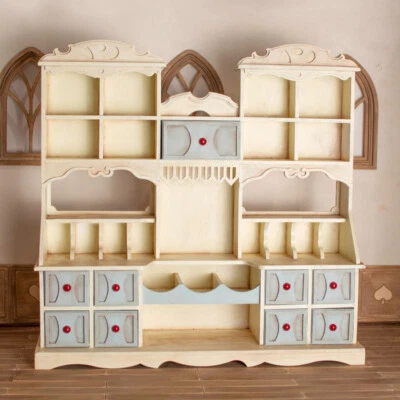 1/12 Scale Doll House Miniatures Furniture Grocery Cabinet Unfinished Handmade - Image 1 of 4