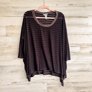 Hard Tail schwarz Netzärmel Tunika Top Oversize S Lagenlook Goth Grunge Punkrock - Bild 1 von 5