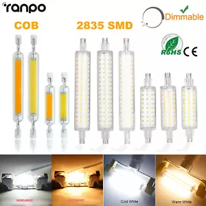 Dimmable R7s LED Glass Tube Light COB Bulb 78mm 118mm 6W 12W 25W Corn Lamp 110V - Picture 1 of 14