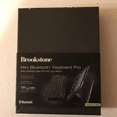 Brookstone: iPad Mini Bluetooth Keyboard Pro ] Black, Brand NEW + I Ship Faster - Image 1 of 4