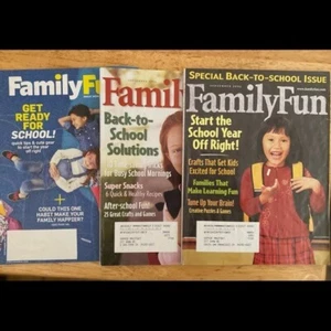 Lot Of 3 Family Fun Sept Back To School Issues - Picture 1 of 11