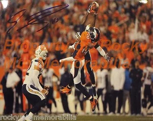 Signed Broncos EMMANUEL SANDERS Color 8x10 Photo #1 - Picture 1 of 2
