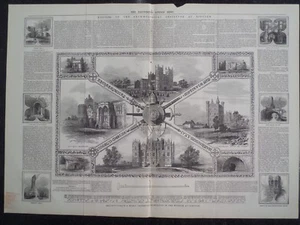 Archaeology Meeting Lincoln England 1848 Illustrated London News - Bild 1 von 2