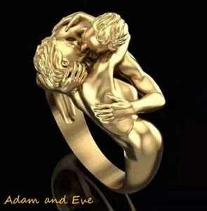 Jewelry Golden Men and Women Love Art Ring Rings New Arrival - Picture 1 of 5