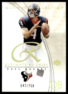 2003 Upper Deck Ultimate Collection Dave Ragone Rookie 547/750 Houston Texans - Image 1 of 2