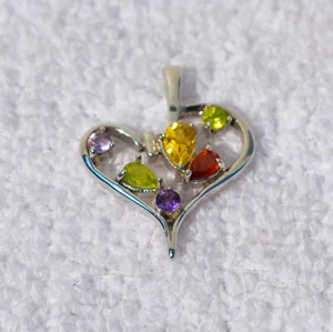 CITRIN,PERIDOT GEMSTONE 925 STERLING SILVER HANDMADE JEWELRY PENDANT 1.1'' - Picture 1 of 6