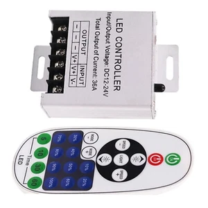 Light Dimmer Wireless 36A 360W 24V DC LED 12V IR 23Keys Remote Controller - Picture 1 of 12