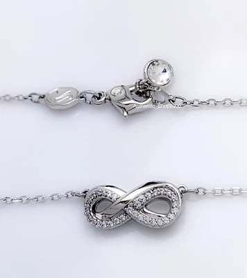Новый подлинный SWAROVSKI родия Pave Infinity гипербола подвеска ожерелье 5687265 - Изображение 1 из 4