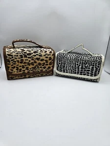 2 Markenlose Gepard Druck Roll-Up Make-up/Schmuck Organizer - Bild 1 von 6