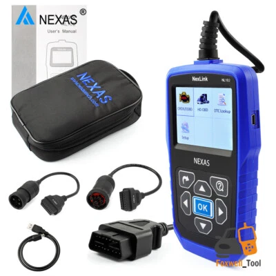 UNIVERSAL HEAVY DUTY DIESEL TRUCK OBD DIAGNOSTIC SCANNER TOOL ENGINE CODE READER - Image 1 of 4