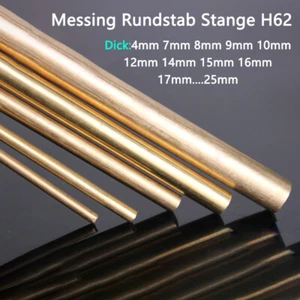 Messing Rund H62 Vollstab ziehhart gezogen Messingstange Stange Ø 4mm - 25 mm - Bild 1 von 9