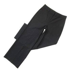NWT THEORY Relax Trouser in Black Traceable Wool Mid Rise Wide Leg Pants 4 - Picture 1 of 5