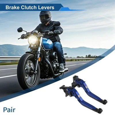 Adjustable Short Long Brake Clutch Levers for Kawasaki Vulcan S 650 Blue Black - Image 1 of 4
