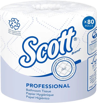 Rollo de papel higiénico a granel Scott Professional 100 % fibra reciclada estándar (13217),  Foto 1 de 4