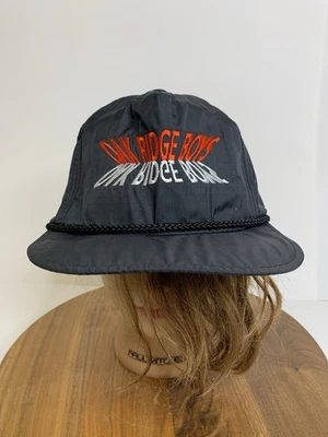 De Colección Oak Ridge Niños Sombrero Snapback Negro Ripstop Tennessee Años 90 Country Yupoong Foto 1 de 4