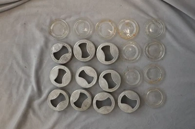 Vtg Presto Ball Canning Mason Jar Glass Lid Bow Tie Reg Mouth  Lot Of 10 - Image 1 of 2