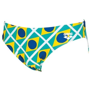 SLIP MARE PISCINA UOMO ARENA TG. 54 XXL BANDIERA  BRASILE COSTUME DA BAGNO VERDE - Foto 1 di 2