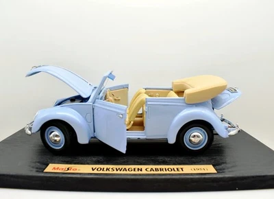 Modellino auto 1:18 volkswagen cabriolet beetle maggiolino diecast modellismo - Immagine 1 di 4
