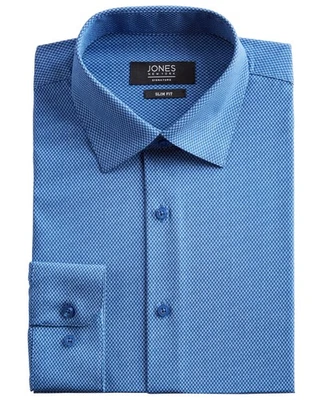 Camisa de vestir Jones New York para hombre ajustada Performance Cooling Tech azul-14-14,5 Foto 1 de 4