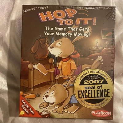 Hop to It! Jogo de tabuleiro sala de jogos entretenimento jogo de memória Reinhard novo lacrado - Imagem 1 de 4