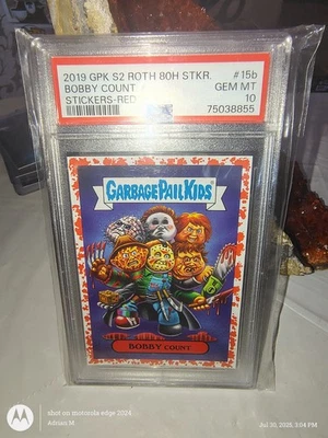 2019 Garbage Pail Kids Revenge of Oh the Horror-ible Red /75 PSA10 bloodsplatter - Image 1 of 4