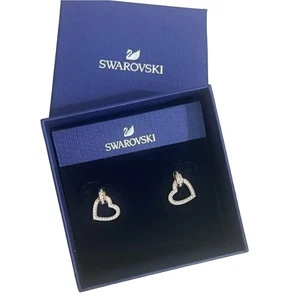 Swarovski Lovely stud earrings, Heart, White, Rose gold-tone plated - Picture 1 of 8