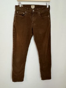 J. CREW Pants Mens 29x30  Style 484 Slim-Fit Corduroy Tan Brown 5 Pocket Fall - Picture 1 of 8