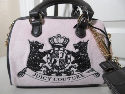 NUEVO MINI BOLSO/BOLSO DE HOMBRO JUICY COUTURE CLÁSICO SCOTTIE DOGS GASA ROSA Foto 1 de 4