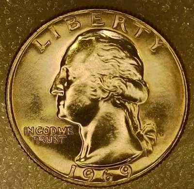 🔥UNCIRCULATED 1969-D WASHINGTON QUARTER: DDO W/ MASTER HUB DOUBLING ON REVERSE - Image 1 of 4