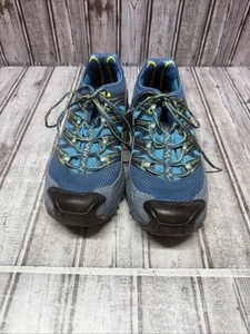 LA Sportiva Mountain Running Shoes SZ 9 Blue Yellow - Picture 1 of 7