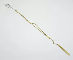 Gorjana Necklace Gold Filled Bar Pendant Long Chain Minimalist Jewelry - Picture 1 of 4