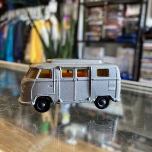 Vintage 1968 Matchbox Volkswagen Camper No 34 England Silver Paint - Picture 1 of 9