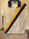 Toffs Parma Retro Football Shirt Small White Long Sleeve Sash Rare