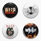 W.A.S.P. Wasp Inspired Metal Rock Music Set Of 4 Colour Badges